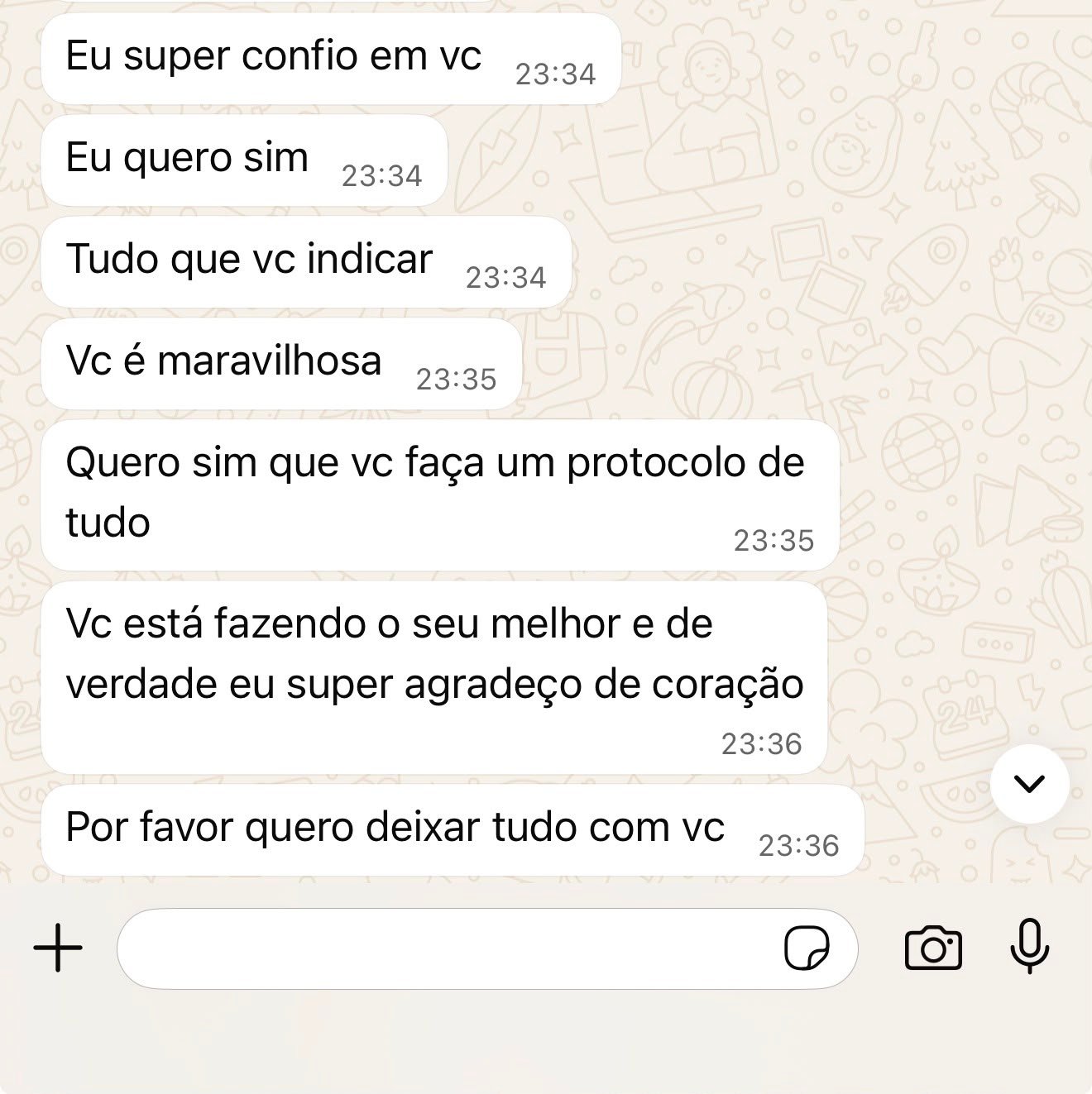 Avaliação de cliente